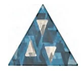 Декоративный элемент Petracers Triangolo Impressioni Platino su Azzurro 17x17 глянцевый