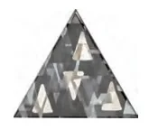 Triangolo Impressioni Platino su Nero
