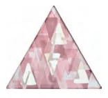 Декоративный элемент Petracers Triangolo Impressioni Platino su Rosa 17x17 глянцевый