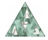 Декоративный элемент Petracers Triangolo Impressioni Platino su Verde 17x17 глянцевый