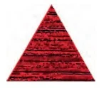 Декоративный элемент Petracers Triangolo L'Arte Rosso 17x17 глянцевый