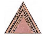 Декоративный элемент Petracers Triangolo Lui Rosa 17x17 глянцевый