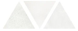 Декоративный элемент Petracers Triangolo Vibraziono Bianco Lux 17x17 глянцевый