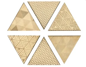 Декоративный элемент Petracers Triangolo Vibraziono Oro 17x17 глянцевый