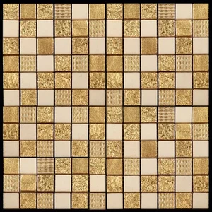 Мозаика Natural Mosaic Pharaoh CPR-2302 (DSA-2302) (Мрамор Агломерат) 29,8x29,8 глянцевая