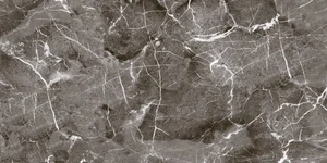 Плитка Piastrella Ольхон Фреска Люкс Черная 25x50 глянцевая