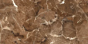 Плитка Piastrella Ольхон Империя Люкс Коричневая 25x50 глянцевая