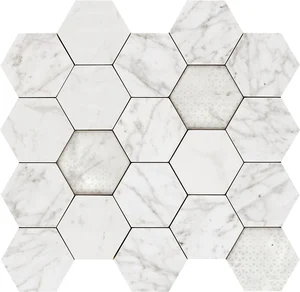 Мозаика Piemme Majestic Hexagon Apuanian White Lev 02615 34x36 полированная