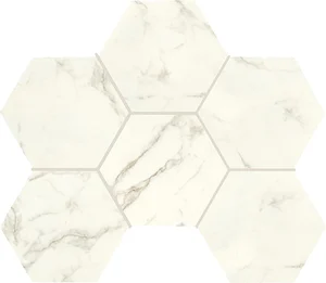 Декоративный элемент Piemme Marmi-Reali Mat Esagono Statuario Gold 00408 29x41,5 матовый