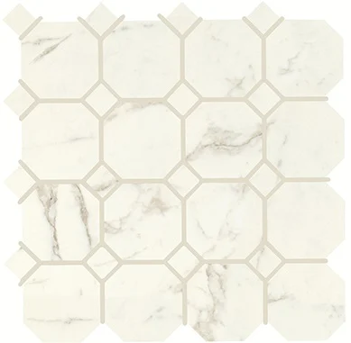 Декоративный элемент Piemme Marmi-Reali Mat Ottagono Statuario Gold 00412 30x30 матовый