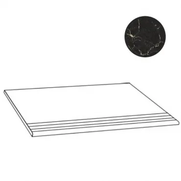 Ступень Piemme Marmi-Reali Mat Step Nero Reale 01291 30x60 матовая