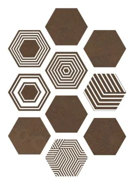 Керамогранит ITT Ceramic Pier17 Hexa Copper 23,2x26,7 матовый
