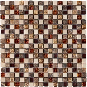 Мозаика Pixel Mosaic Мрамор и стекло PIX721 30x30 глянцевая
