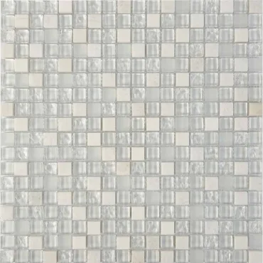 Мозаика Pixel Mosaic PIX715 Мрамор и стекло (15x15 мм) 30x30 глянцевая
