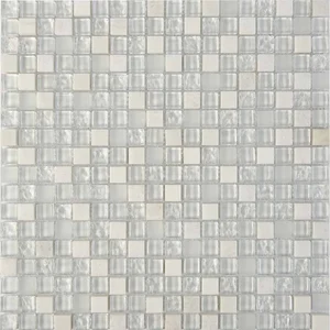 Мозаика Pixel Mosaic PIX715 Мрамор и стекло (15x15 мм) 30x30 глянцевая