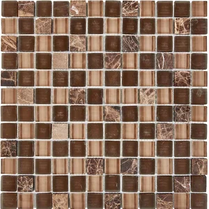 Мозаика Pixel Mosaic PIX723 Мрамор и стекло (23x23 мм) 30x30 глянцевая