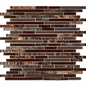 Мозаика Pixel Mosaic PIX730 Мрамор и стекло 28,6x30 глянцевая