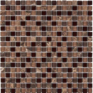 Мозаика Pixel Mosaic PIX738 Мрамор и стекло 30x30 глянцевая