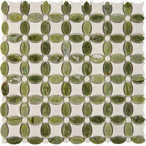 Мозаика Pixel Mosaic PIX282 Мрамор (32x32 мм) 33,6x33,6 глянцевая