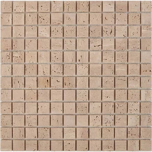 Мозаика Pixel Mosaic PIX258 Травертин (23х23 мм) 30x30 матовая