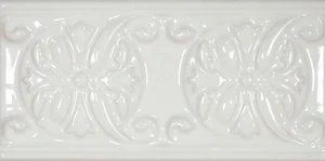 Бордюр Cevica Plus Classic 1 White Zinc 7,5x15 глянцевый