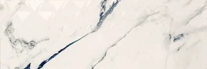 Плитка Porcelanite Dos Firenze 9543 Blue Calacatta Relieve 30x90 глянцевая