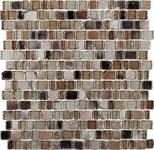 Мозаика JNJ Mosaic Precious Stones Tiger-Eye Mix 30,7x31,1 глянцевая