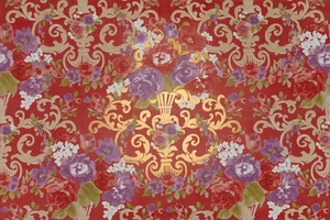 Панно Petracers Primavera Fioritura Oro Su Rosso 65x97,7 глянцевое