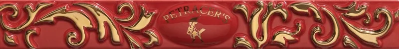 Бордюр Petracers Primavera Listello Logo Rosso 4x32,5 глянцевый
