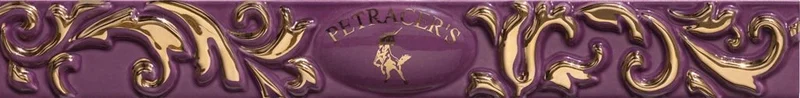 Бордюр Petracers Primavera Listello Logo Viola 4x32,5 глянцевый
