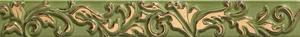 Бордюр Petracers Primavera Listello Ricciolo Verde 4x32,5 глянцевый