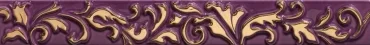 Бордюр Petracers Primavera Listello Ricciolo Viola 4x32,5 глянцевый