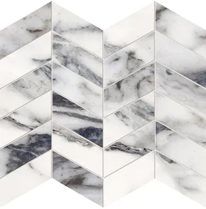 Мозаика Provenza Unique Marble Mosaico Arrows Bianco Siena Silktech EL92 30x30 матовая