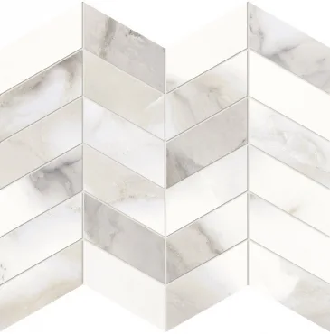 Мозаика Provenza Unique Marble Mosaico Arrows Calacatta Regale Silktech EL93 30x30 матовая