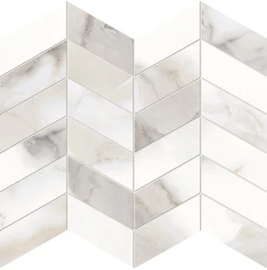 Мозаика Provenza Unique Marble Mosaico Arrows Calacatta Regale Silktech EL93 30x30 матовая