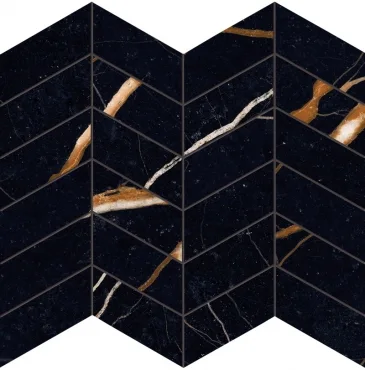 Мозаика Provenza Unique Marble Mosaico Arrows Sahara Noir Silktech EL95 30x30 матовая