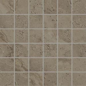 Мозаика Provenza Unique Travertine Mosaico 5X5 Minimal Chocolate Naturale EJTP 30x30 натуральная