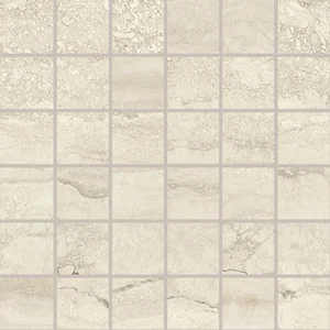 Мозаика Provenza Unique Travertine Mosaico 5X5 Vein Cut Cream Lappato EJDP 30x30 лаппатированная