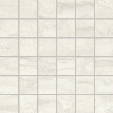 Мозаика Provenza Unique Travertine Mosaico 5X5 Vein Cut White Lappato EJDN 30x30 лаппатированная