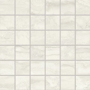 Мозаика Provenza Unique Travertine Mosaico 5X5 Vein Cut White Lappato EJDN 30x30 лаппатированная