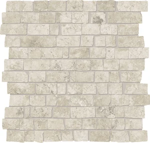 Мозаика Provenza Unique Travertine Mosaico Mini Block Ancient Cream Naturale EJEJ 30x30 натуральная