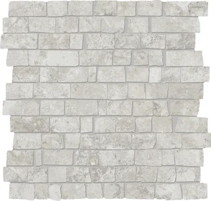 Мозаика Provenza Unique Travertine Mosaico Mini Block Ancient Silver Naturale EJEK 30x30 натуральная