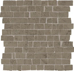Мозаика Provenza Unique Travertine Mosaico Mini Block Minimal Chocolate Naturale EJTX 30x30 натуральная