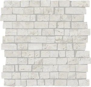 Мозаика Provenza Unique Travertine Mosaico Mini Block Minimal Silver Naturale EJEF 30x30 натуральная