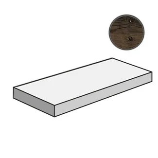 Ступень Provenza Provoak Angolare DX CR. Nero Bruciato ACPV9RD 33x120 матовая