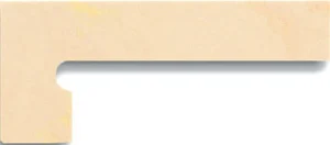 Спецэлемент Venatto Pulido Zanquin Izq. Beige Maya 19x42,4 полированный