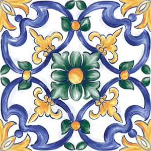Керамогранит Ragno Amuri Decoro Maiolica Tappeto 3 Glossy RC8J 20x20 глянцевый