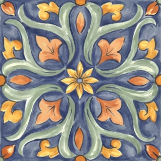 Amuri Decoro Maiolica Tappeto 4 Glossy RC8K
