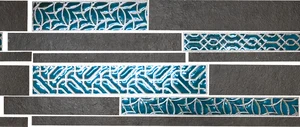 Мозаика Naxos Raku Brick Black Clay 25,9x60,2 матовая