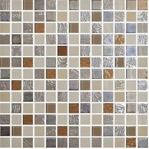 Мозаика Onix Mosaico Rev. Mystic Glass Amber Malla 31,1x31,1 глянцевая